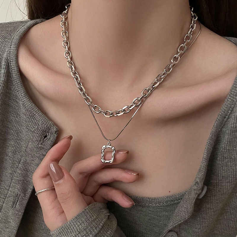 Vòng Cổ Choker Kim Loại Mặt Hình Trái Tim Phong Cách Hip Hop Thời Trang Cho Nữ
