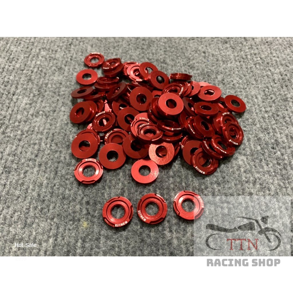 Long Đền gắn Dàn Áo xe máy Nhôm Kitaco màu Đỏ 6li và 8li, 10li Siêu Rẻ Đẹp