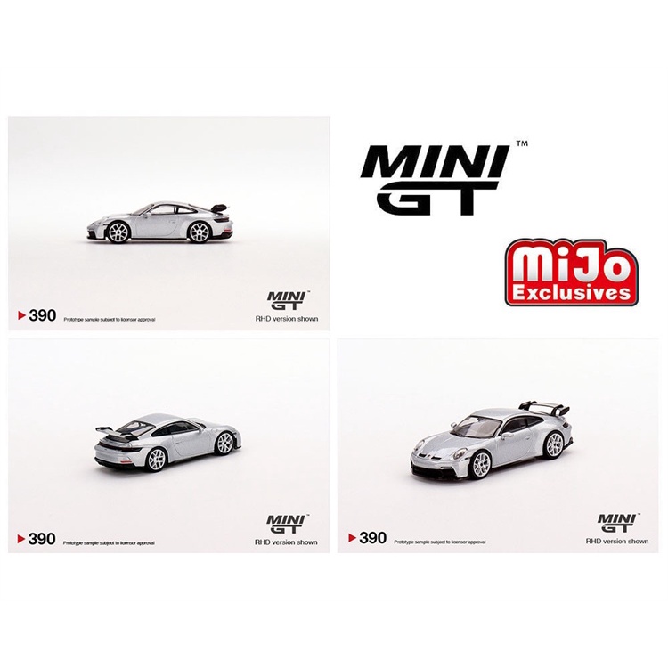 Saigontoys Porsche 911 (992) GT3 GT Silver Metallic #390- Xe mô hình tỷ lệ 1:64 hãng Mini GT