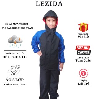 Bộ quần aó mưa ⛈️freeship⛈️ áo mưa cho bé,2 lớp chống thấm nước tuyệt đối
