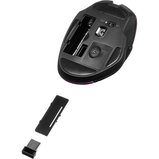 Chuột không dây Amazon Basics Compact Ergonomic Wireless PC Mouse with Fast Scrolling – Purple (Màu đen tím)