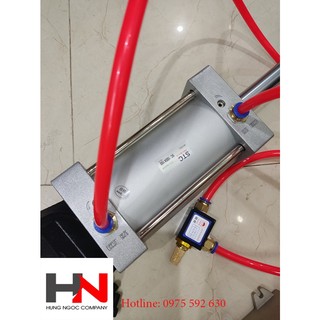 Bộ đột dập dùng khí nén ( 1 xi lanh + bàn đạp + van xả + phụ kiện kèm )