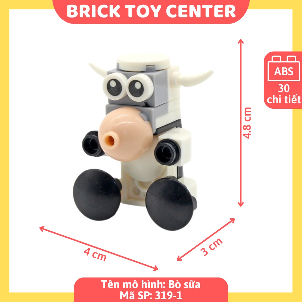 Đồ chơi trẻ em lắp rắp DIY bộ sưu tập động vật dễ thương cho bé thông minh sáng tạo