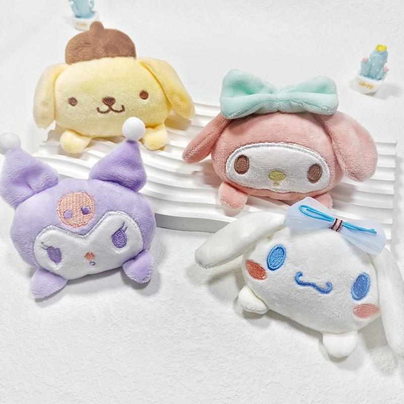 Ghim Cài Áo Hình Cún Sanrio Kuromi Pudding Melody Nhồi Bông Dễ Thương