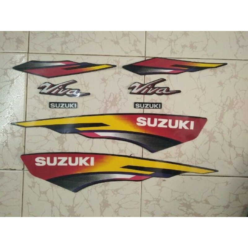 Bộ tem Suzuki Viva màu đen đời 99 hàng nhập Thái Lan 3 lớp chất lượng cao dành trang trí riêng cho dòng xe này