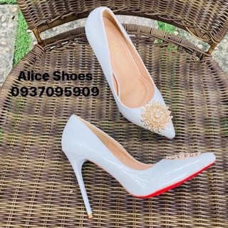 Giày dép cao gót 11p nơ đá 11p - hàng vnxk cao cấp - full size 34-40