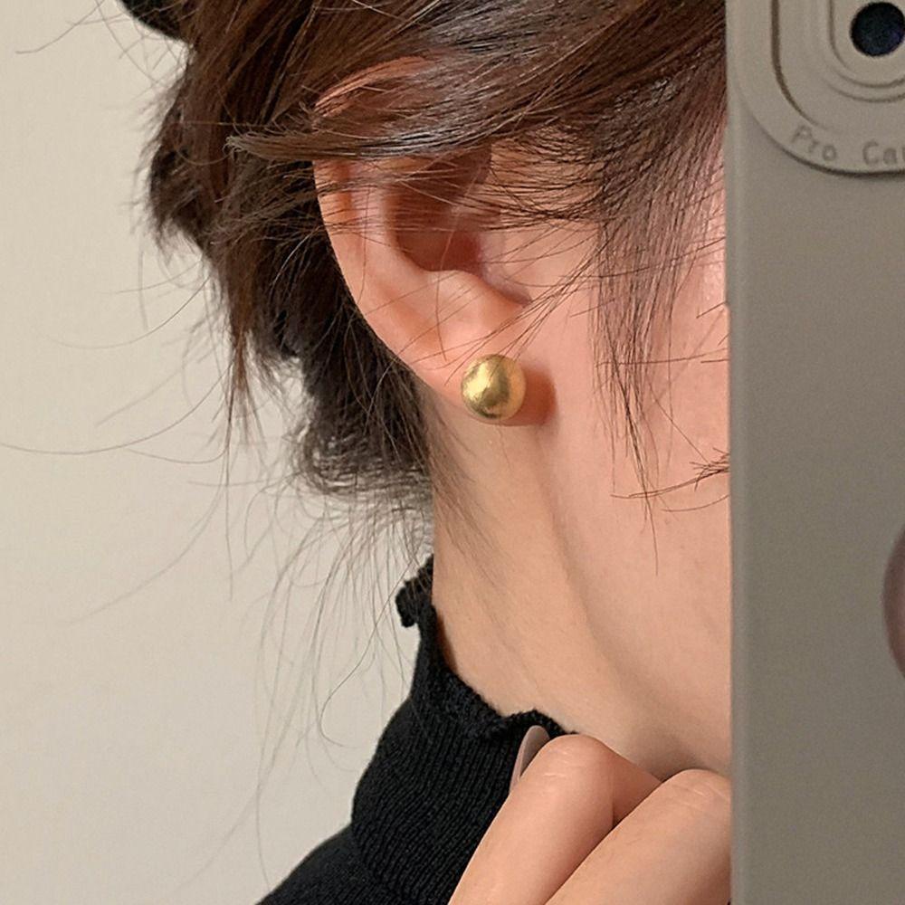 Khuyên Tai Hình Học Bằng Đồng Phong Cách Hàn Quốc Thời Trang Cho Nữ