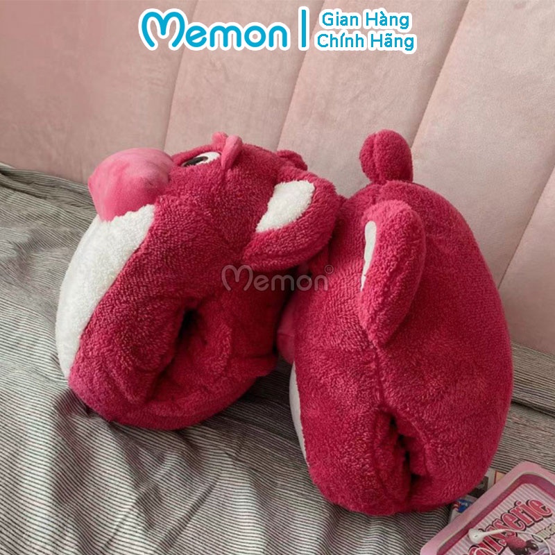 Gối Chăn Mền Lotso Huggin Bear Lông Xù 3 in 1 Có Ủ Tay Cao Cấp Memon