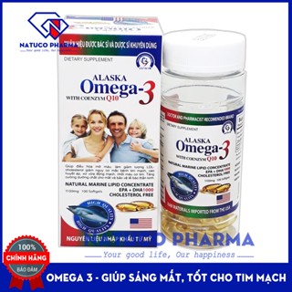 Viên uống tăng cường thị lực, khỏe trí não Alaska Omega 3 - dầu cá 1000mg, an toàn, hiệu quả - Hộp 100 viên
