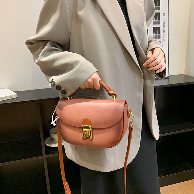 IELGY Túi Đeo Chéo Có Khóa Phong Cách retro Thời Trang Cho Nữ