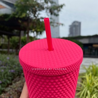 [Chính hãng] Ly Starbucks Studded Matte Ruby Pink 710ml