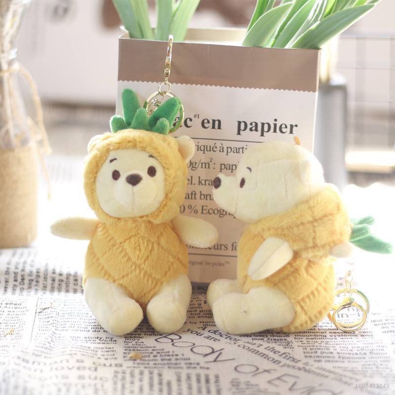 Móc Khóa Gấu Pooh Nhồi Bông Dễ Thương Dành Cho Bé Gái