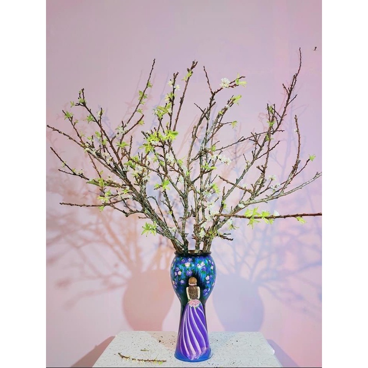 Bình Hoa Gốm Lọ Hoa Tím Vẽ Sơn Cô Gái 3D Nhiều Mẫu Gốm Sứ Bát Tràng - Gốm Bích