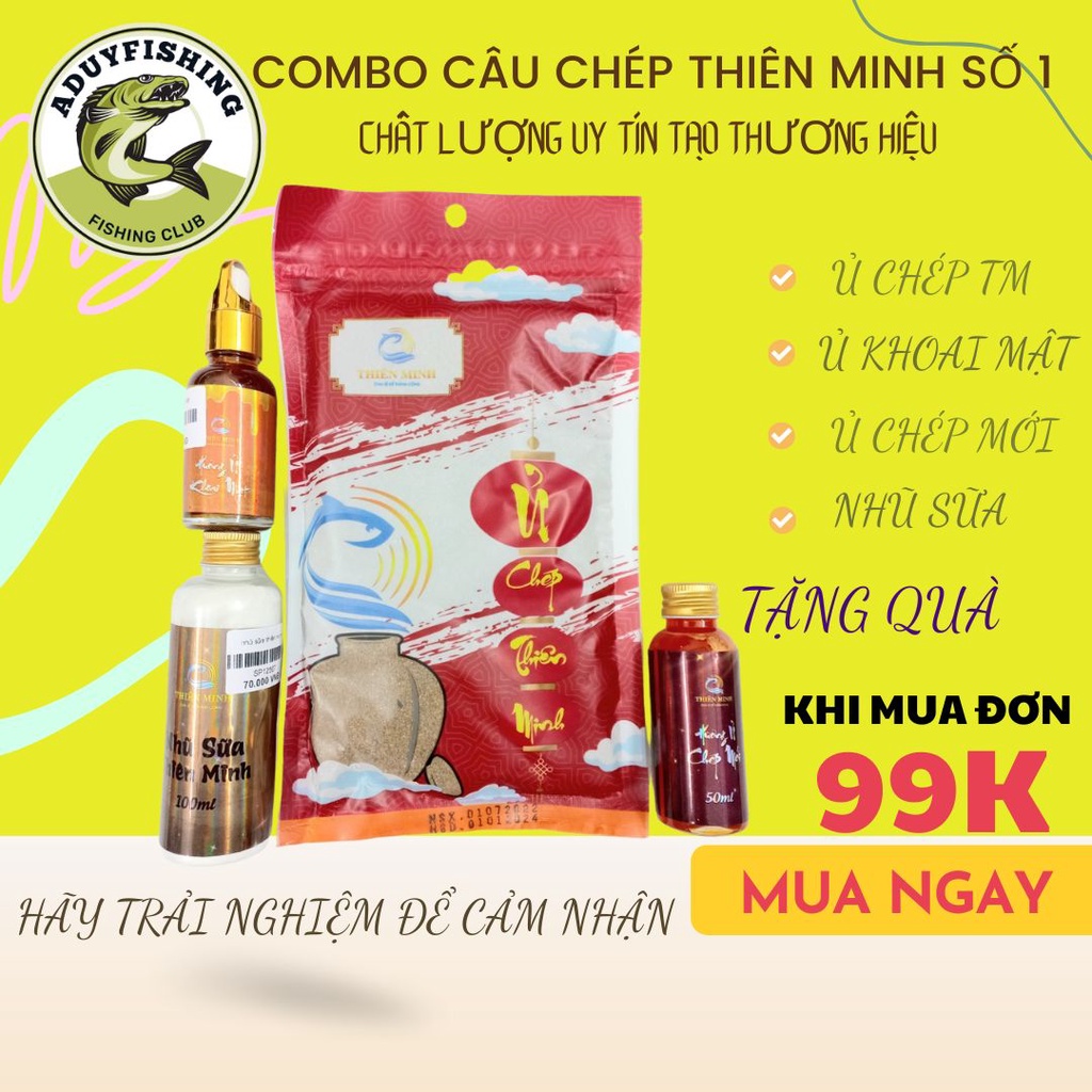 Combo câu cá chép mới thiên minh số 1, mồi câu cá chép , mồi câu vũ môn