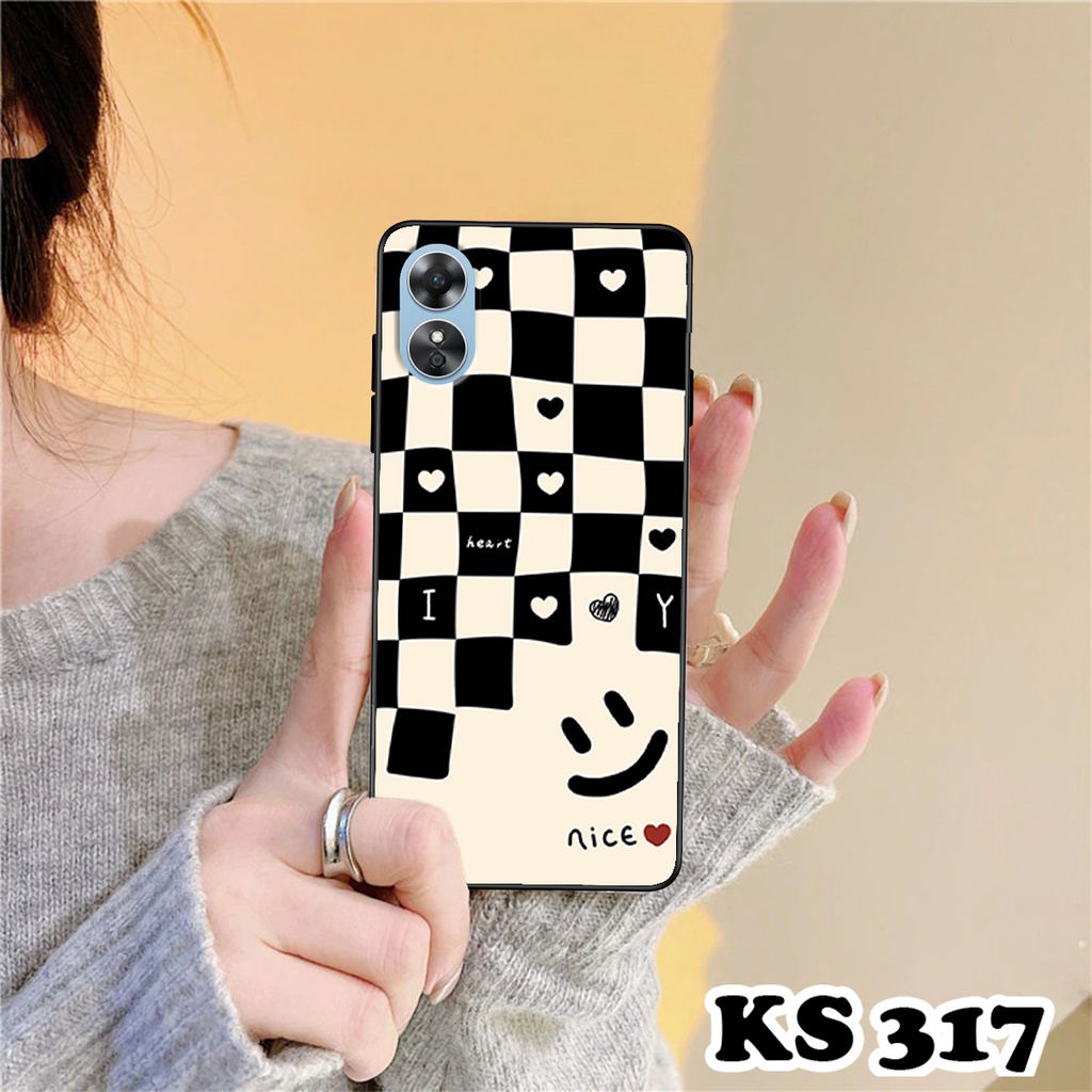 Ốp lưng Oppo A17 - A17k in hình họa tiết caro - Chất liệu TPU cao cấp