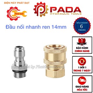 Đầu nối nhanh ren 14mm: đầu đực, đầu cái