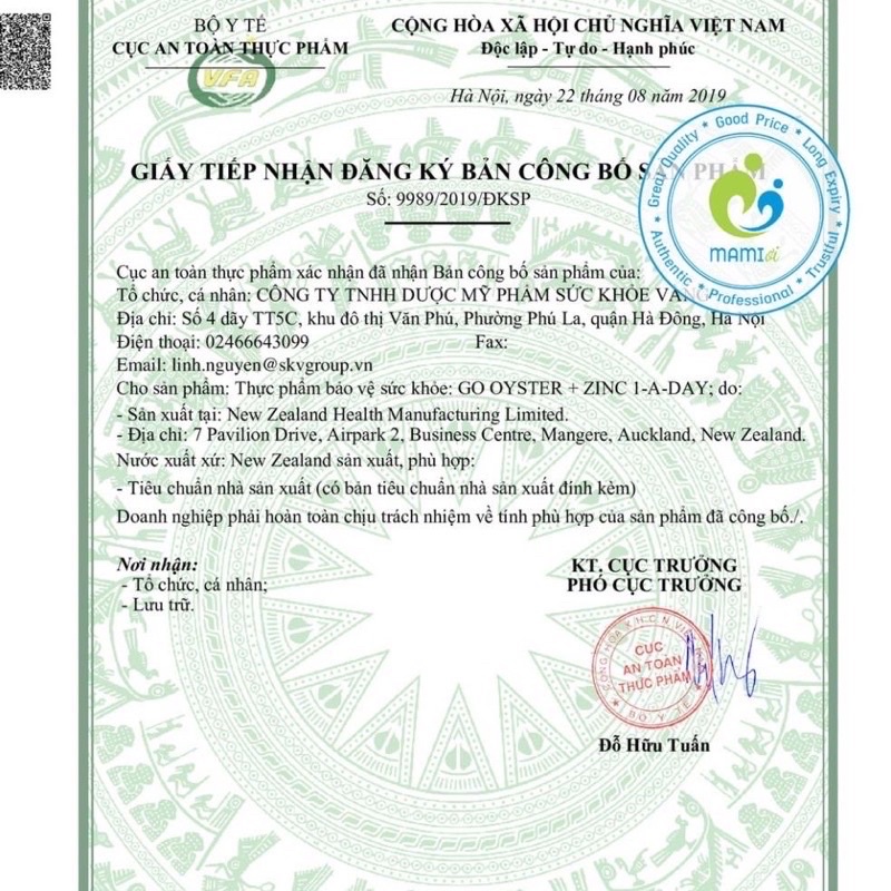 VIÊN UỐNG TINH CHẤT HÀU GO OYSTER PLUS ZINC 1-A-DAY