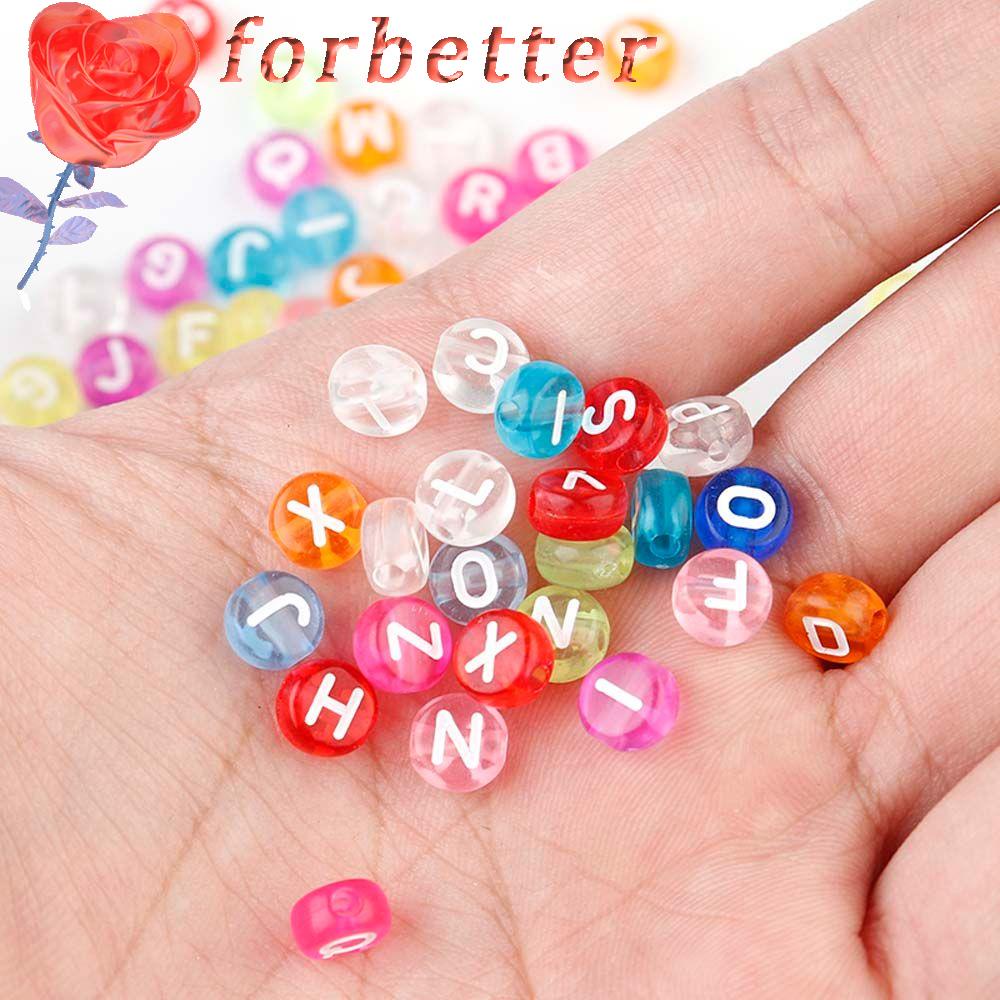 Set 100 hạt nhựa acrylic trong suốt hình chữ cái dùng làm trang sức diy