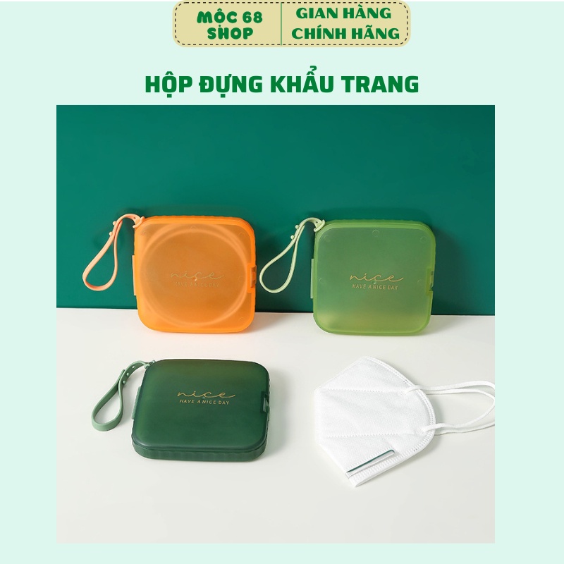 Hộp Đựng Khẩu Trang Trong Suốt Chống Bụi Thiết Kế Nhỏ Gọn Tiện Lợi Mộc 68 shop