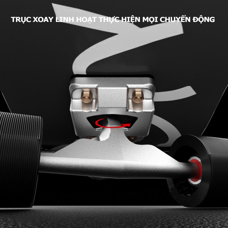 Ván Trượt Thể Thao Chuyên Nghiệp, Ván Trượt Skateboard Gỗ Phong 7 Lớp , Mặt Nhám Cao Cấp, Có Bánh Xe Đèn Led