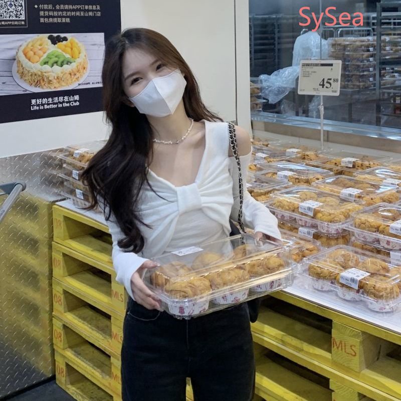 Áo Dệt Kim Tay Dài Hở Vai Dáng Ôm Thời Trang Mùa Thu Phong Cách Hàn Quốc Cho Nữ