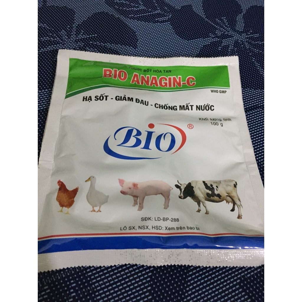BIO-ANAZIN C GÓI 100G. SẢN PHẨM HỖ TRỢ THÚ NUÔI