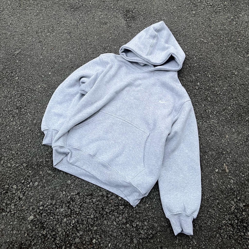Hoodie xám logo