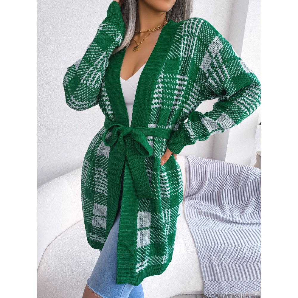 Áo Khoác Cardigan Dệt Kim Tay Dài Họa Tiết Kẻ Sọc Trắng Đen Thời Trang Thu Đông 2022 Cho Nữ