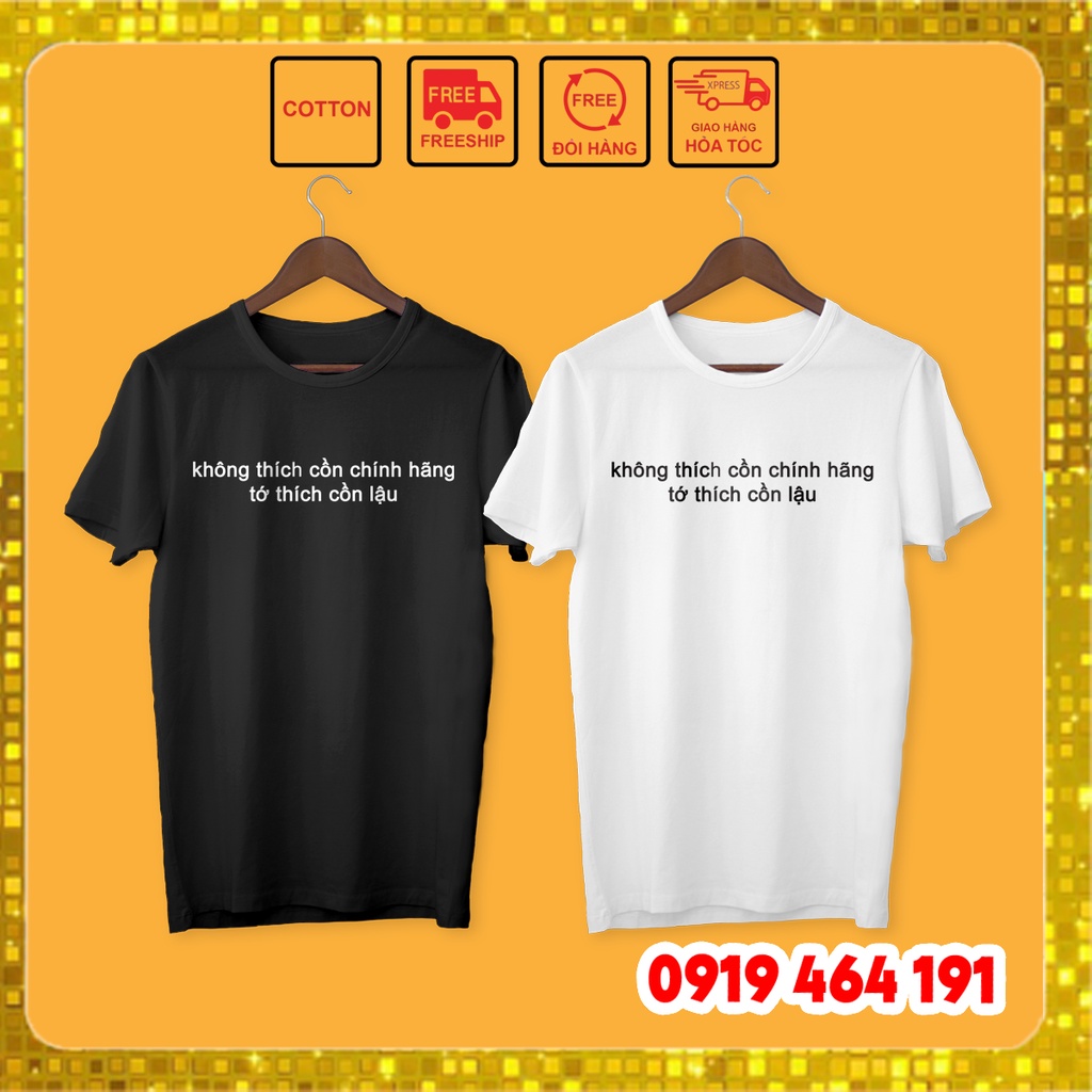 Áo thun không thích cồn chính hãng, chỉ thích cồn lậu, vải cotton dày min, in cao cấp, phong cách hàn quốc 2023