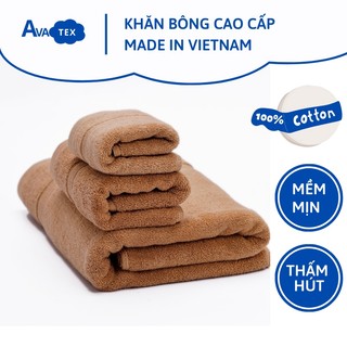 Combo 3 khăn: khăn gội, khăn mặt, khăn tắm avatex 100% cotton. siêu thấm hút, mềm mại nhẹ nhàng cho da