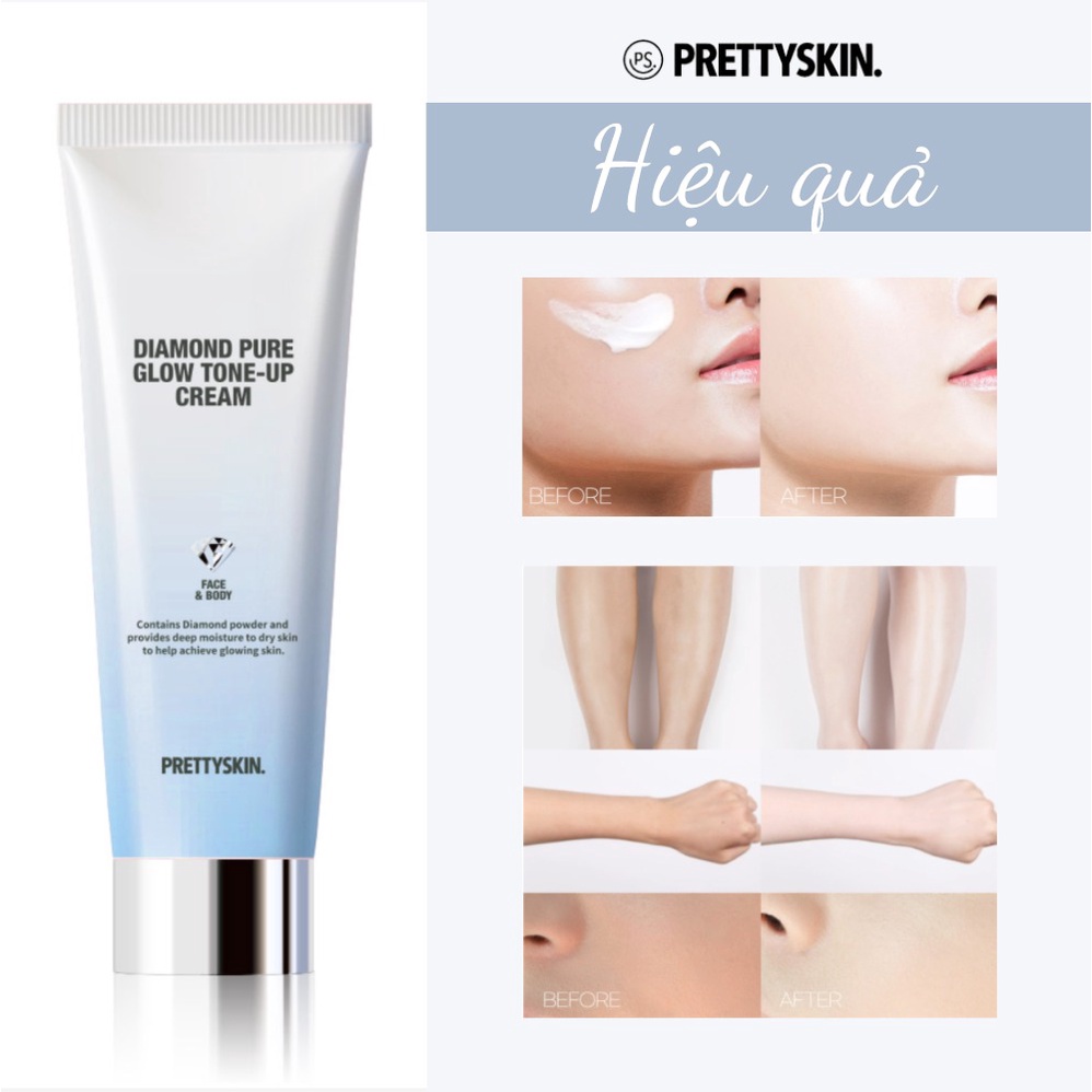 Kem Dưỡng Trắng Prettyskin Diamond Pure Glow Tone-Up Cream