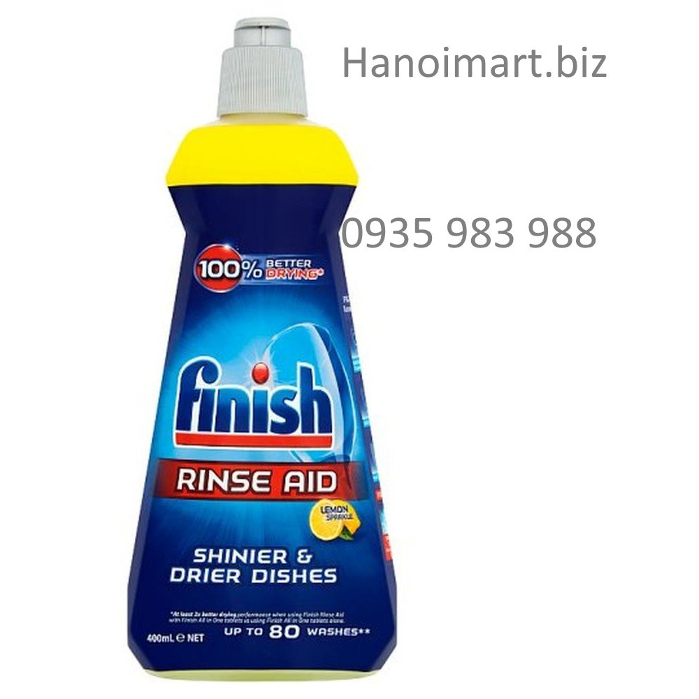 Nước làm bóng finish 750ml, Dầu bóng Finish 800ml, chất trợ xả finish 500ml, Nước bóng finish 400ml Máy rửa bát đĩa chén