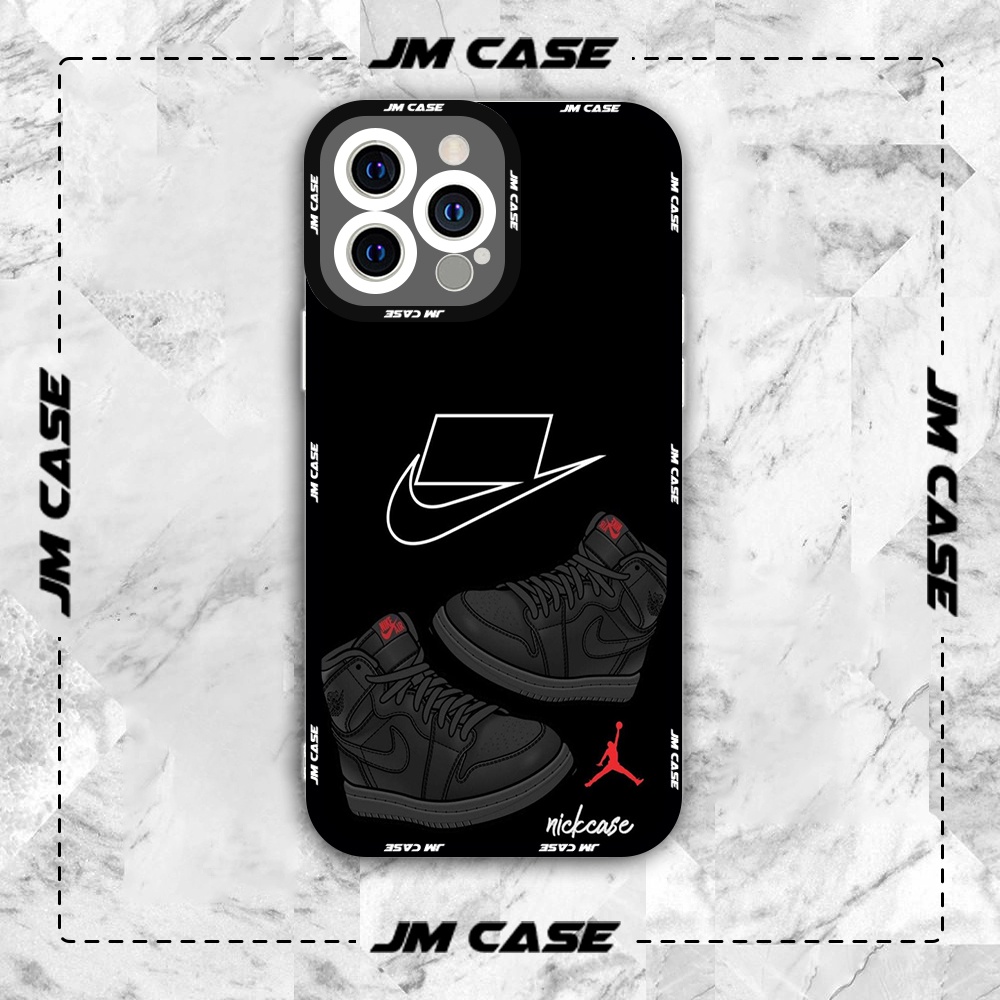 Ốp lưng iphone samsung xiaomi oppo cạnh vuông JMCase Jordan nikke Thời Trang Sneaker Shoes