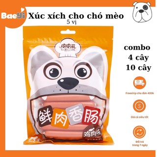 Đồ ăn cho chó, xúc xích cho chó mèo Taotao pet, snack thưởng thú cưng, thức ăn thú cưng BaeYi petshop