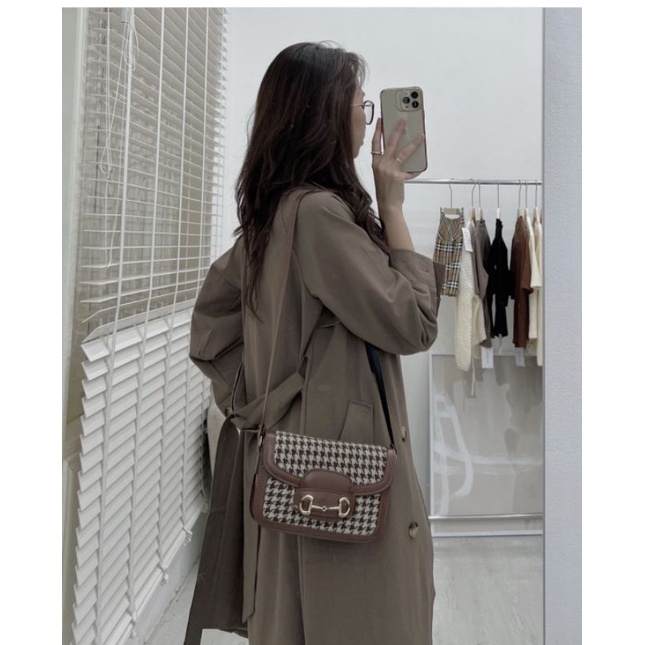 Áo khoác nữ mangto dáng dài 2 lớp kèm đai chất umi loại 1 Quảng Châu - Ảnh thật Yena Closet