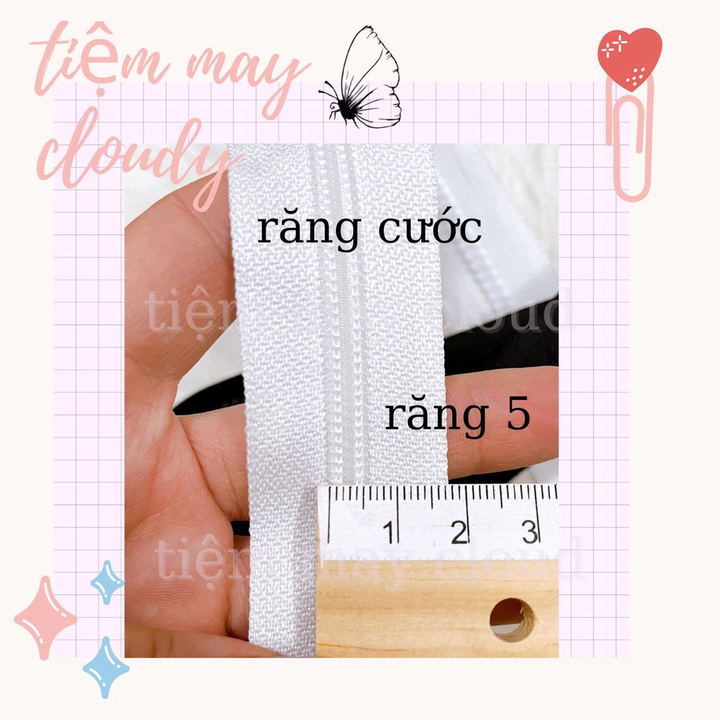 Dây kéo may áo khoác, túi xách