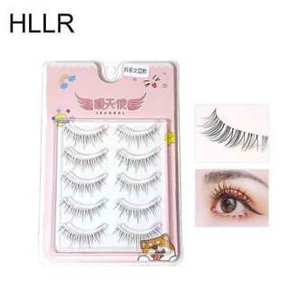 Bộ 5 cặp lông mi giả HLLR mềm cong tự nhiên dùng hóa trang