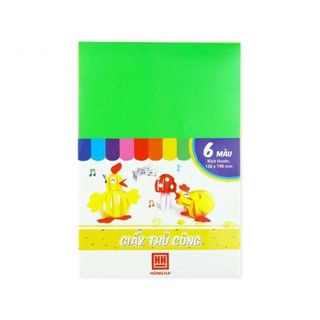 Giấy thủ công hồng hà decan 6 màu 3487