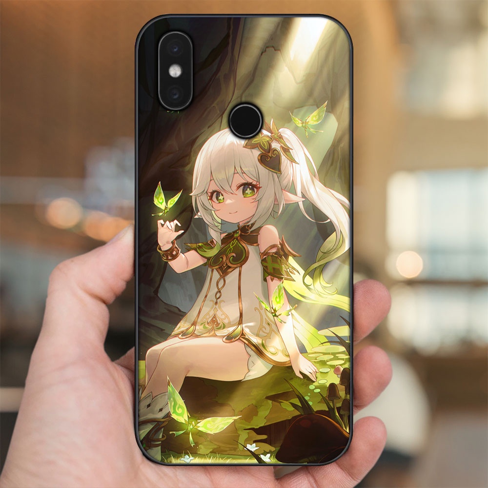 Ốp lưng Xiaomi Mi 8, Mi 8 SE viền đen in hình Nahida Genshin Impact