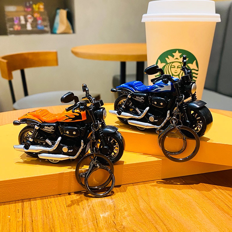 Móc Khóa Hình Xe Mô Tô Harley Mini Sáng Tạo