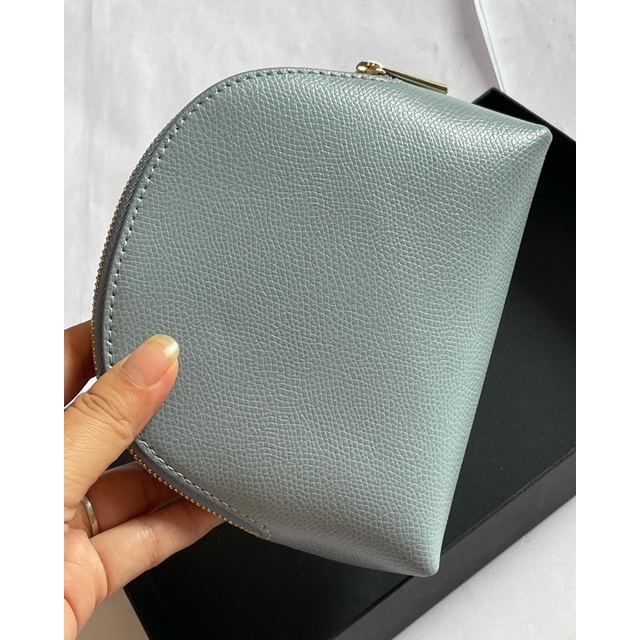 chiếc ví hiệu Furla màu xanh xám auth thanh lý