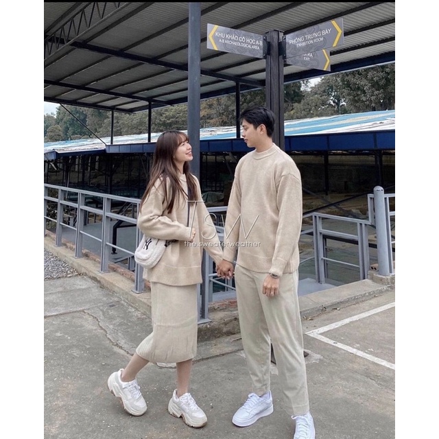 [HÀNG SẴN]ÁO LEN CỔ TRÒN FORM OVERSIZE MẶC ĐÔI NAM NỮ siêu hot