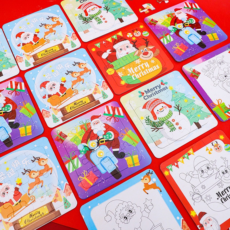 Gép hình puzzle noel quà tặng giáng sinh cho bé