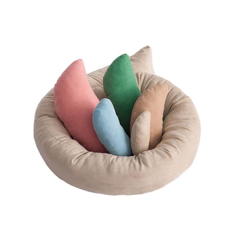Bộ 6 cái gối lấp tạo hình bánh rán chụp ảnh cho em bé sơ sinh.