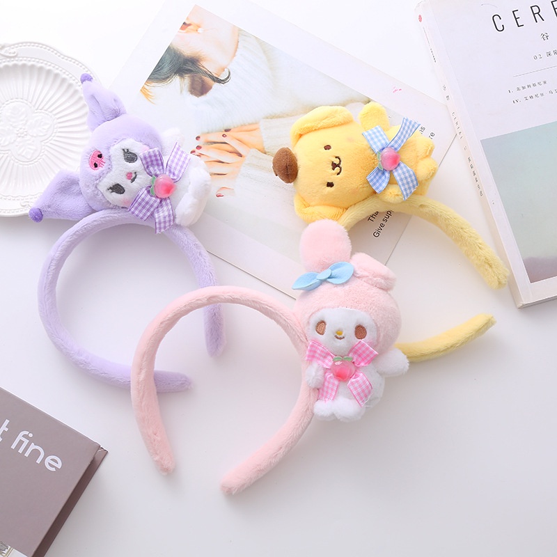 SANRIO Dây Cột Tóc Họa Tiết Hoạt Hình Kuromi Melody Melody Dễ Thương Cho Nữ