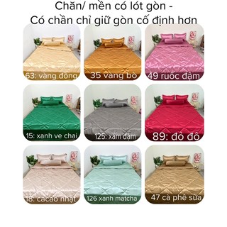 BỘ ga gối phi cao cấp (5 món) không đường nối trên mặt ga- minh anh bedding