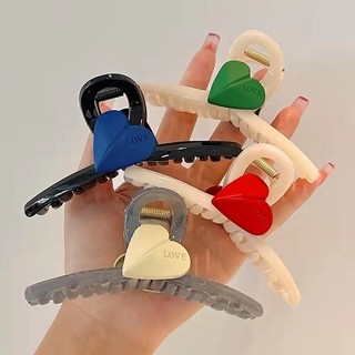 Kẹp tóc , gấp tóc 11cm hình tim mờ LOVE