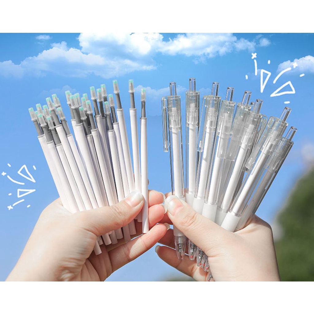 Bút bi đen, bút Gel bấm ngòi 0.5mm hình hoạt hình cute dễ thương, bút mực đen vỏ hoạt hình đáng yêu