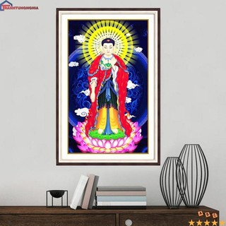 Tranh đính đá phật a di đà 57cm x 90cm