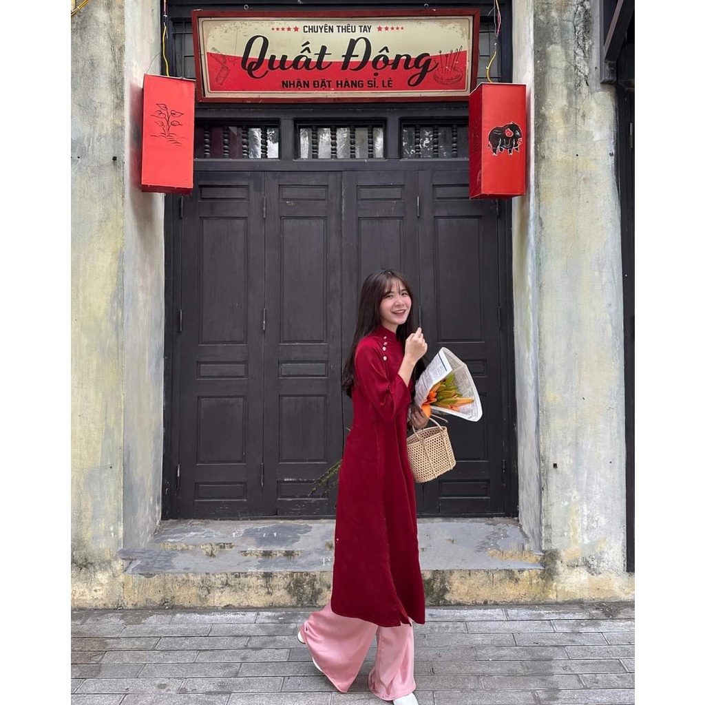 SET ÁO DÀI TRƠN 3 MÓN BIGSIZE HOT TẾT 2023